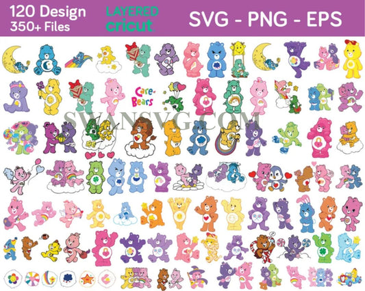 350 File Care Bears svg, Care Bears SVG bundle, Bears Clipart