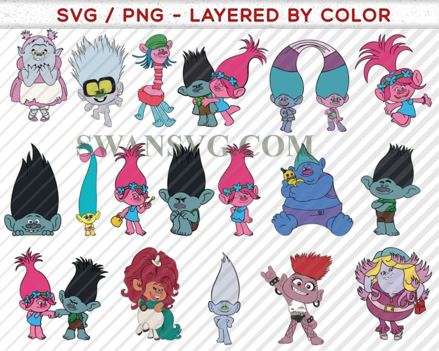 700 Mega Trolls World Tour Bundle, Trolls SVG, Trolls World Tour