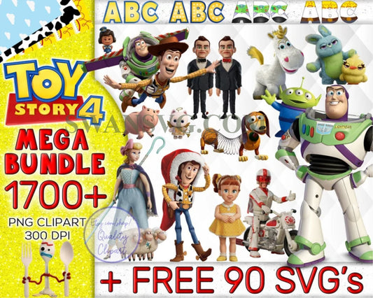 1700 Mega Bundle SVG, Toy Story Clipart, Toy Story SVG, Toy Story 4