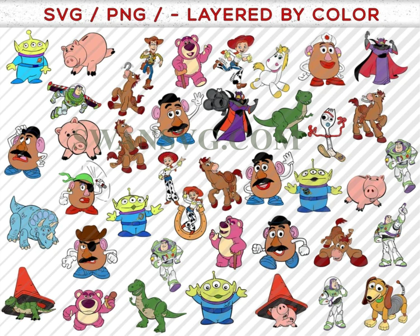 1700 Mega Bundle SVG, Toy Story Clipart, Toy Story SVG, Toy Story 4