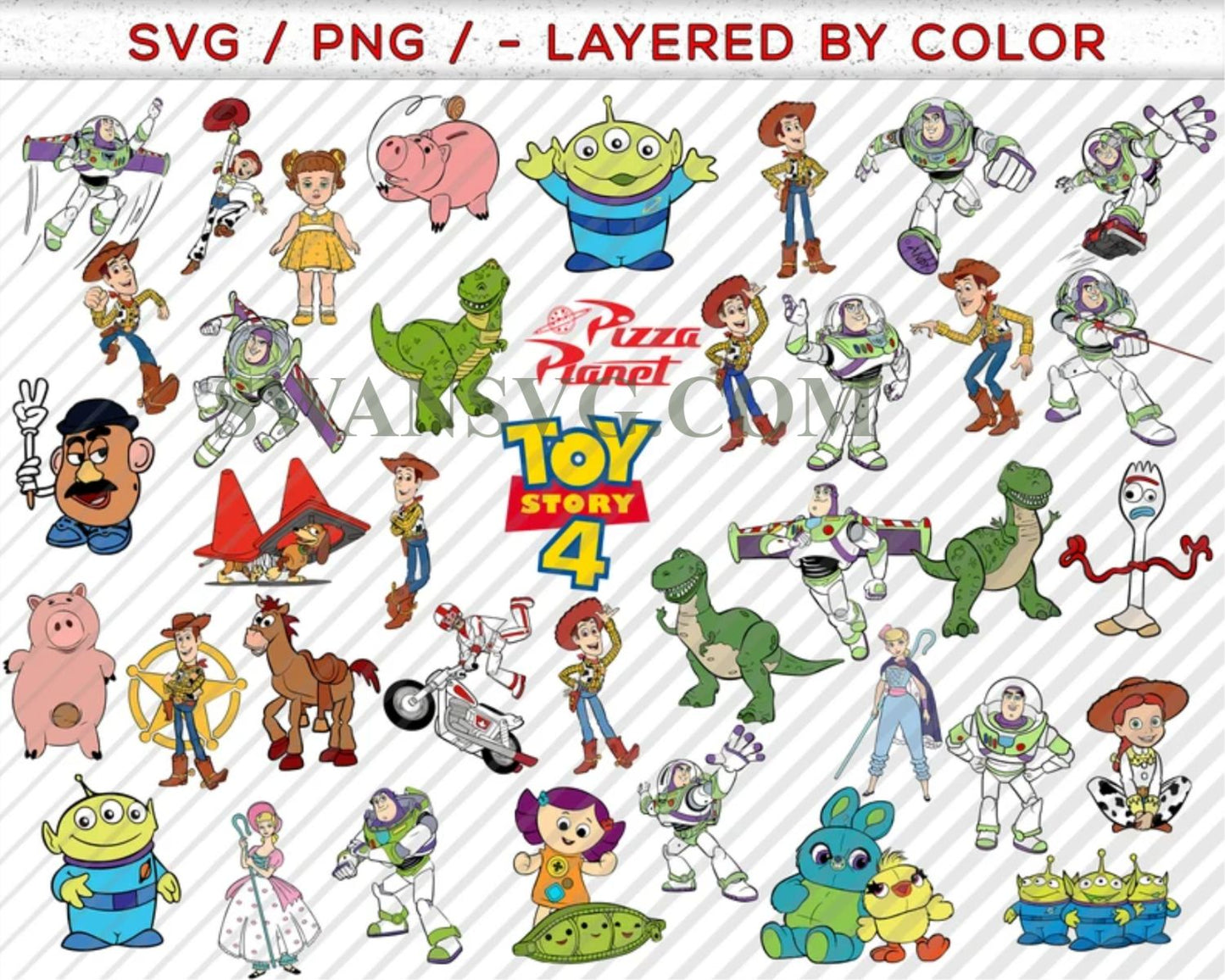 1700 Mega Bundle SVG, Toy Story Clipart, Toy Story SVG, Toy Story 4