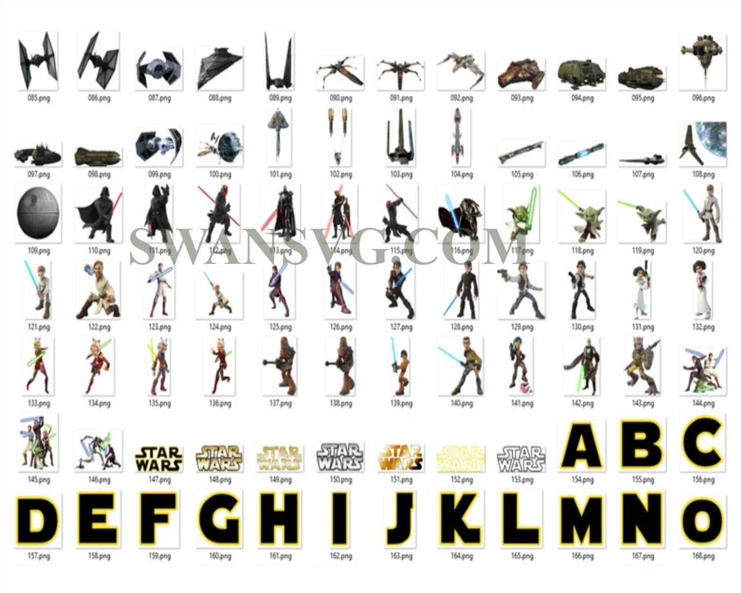 220 STAR WARS Bundle Png, Yoda Png, Star Wars Birthday, Star Wars