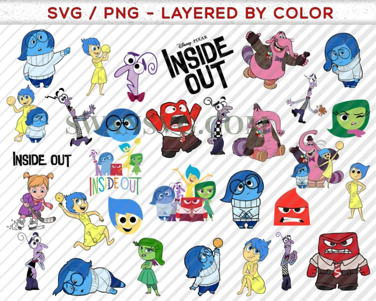 200 Mega Bundle INSIDE OUTSVG, Inside Out SVG, Inside Out Birthday