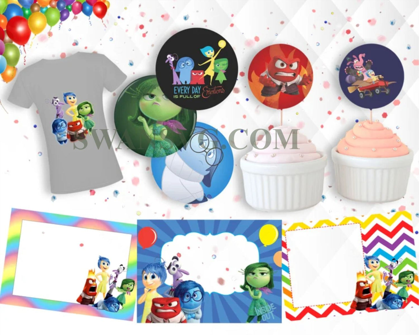 200 Mega Bundle INSIDE OUTSVG, Inside Out SVG, Inside Out Birthday