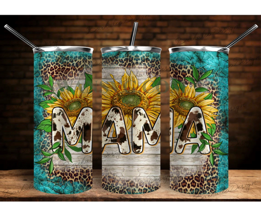 Western Mothers Day Mama Tumbler Sublimation, 20oz. Skinny Tumbler