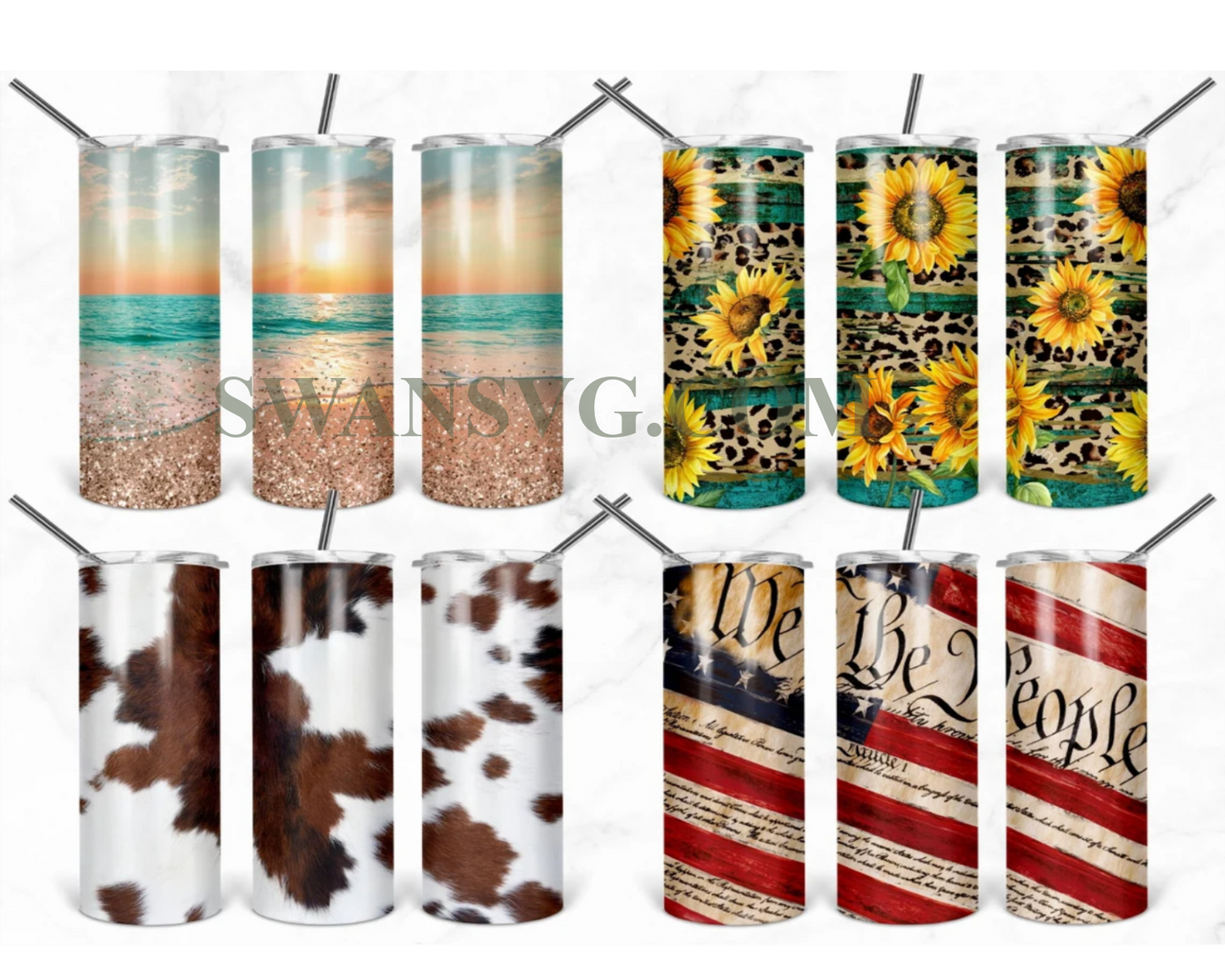 20oz Skinny Tumbler Leopard American Baseball Mom PNG, Tumbler